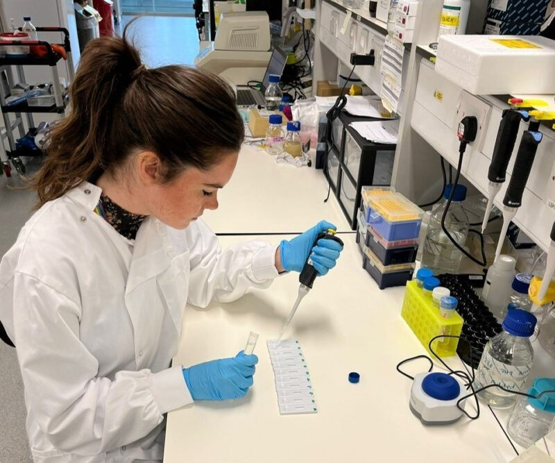 Researcher in lab