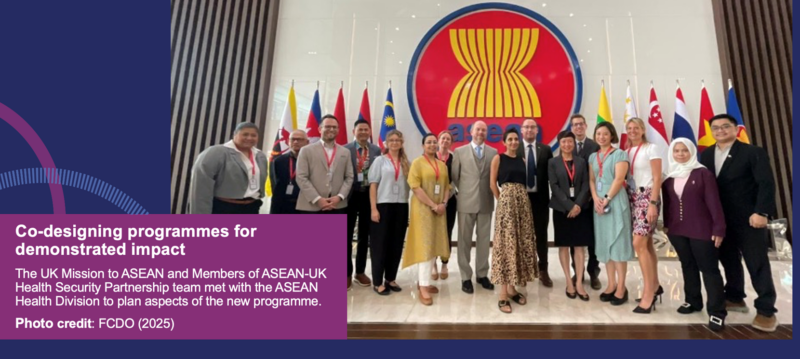 People standing at ASEAN UK launch meeting